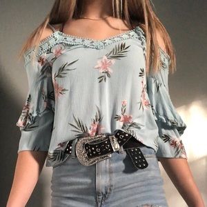 off the shoulder floral top